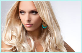 blonde hair salon model