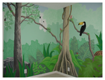 rainforest jungle mural for kids room