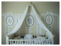 baby girl nursery mural
