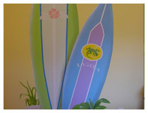 surfboard wall mural