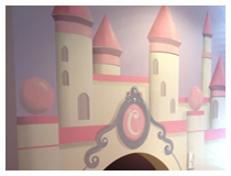 princess castle mural in franklin