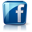Facebook Logo - link to Adina Doss on Facebook