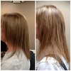 Before and After Great Lengths application (volumizing) done by Jennifer
