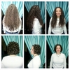 Before and After the Locks of Love donation. Client receive a Ouidad Haircut and Style by Andrea.