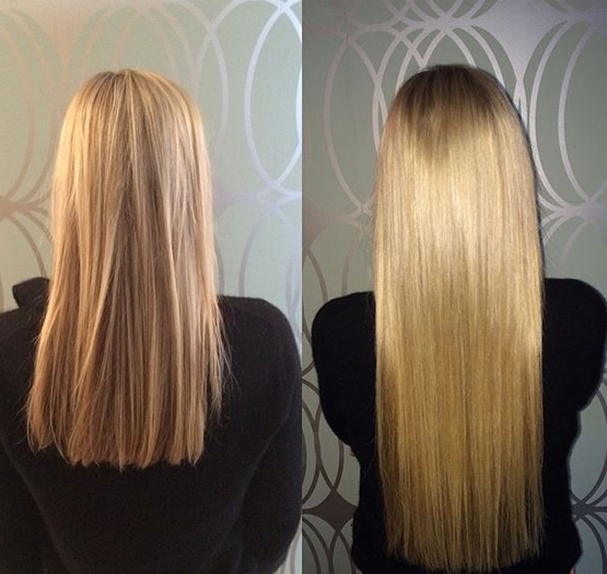 blonde extensions